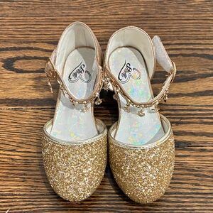 Gold Glitter Kids Shoes
